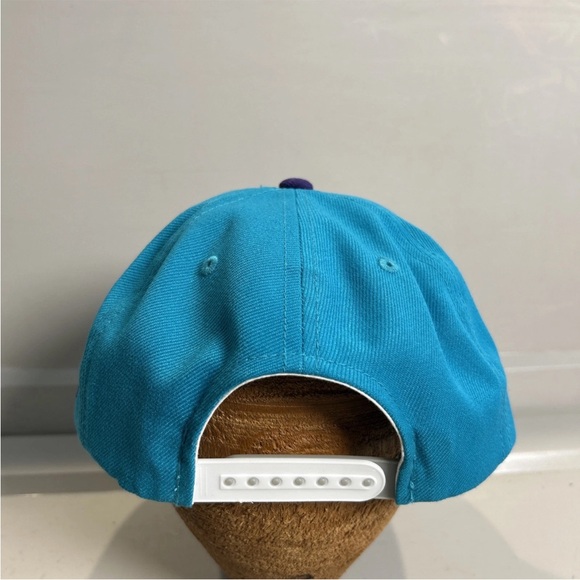 Y2K Charlotte Hornets Adidas NBA Teal/Purple Snapback Hat Cap OSFM Embroidered - Picture 5 of 10